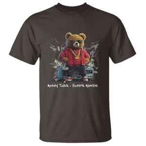 Teddy Fashion Hip Hop T Shirt Money talks Haters Mumble TS09 Dark Chocolate Print Your Wear