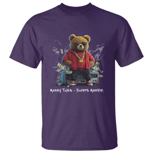 Teddy Fashion Hip Hop T Shirt Money talks Haters Mumble TS09 Purple Print Your Wear