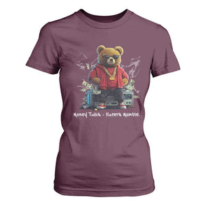 Teddy Fashion Hip Hop T Shirt For Women Money talks Haters Mumble TS09 Maroon Print Your Wear