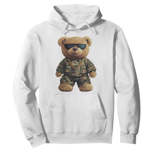 Camo Hip Hop Teddy Bear Hoodie Camouflage Gangsta Streetwear TS09 White Print Your Wear
