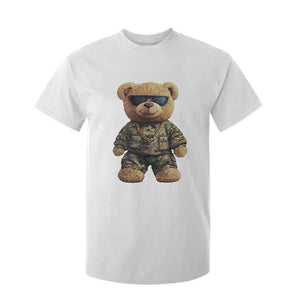 Camo Hip Hop Teddy Bear T Shirt For Kid Camouflage Gangsta Streetwear TS09 White Print Your Wear