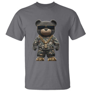 Hip Hop Teddy Bear T Shirt Camouflage Gangsta Streetwear TS09 Charcoal Print Your Wear