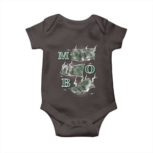 MOB Money Over Everything Baby Onesie TS09 Dark Chocolate Print Your Wear