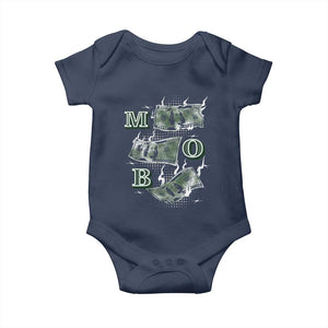 MOB Money Over Everything Baby Onesie TS09 Navy Print Your Wear