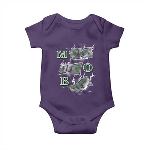 MOB Money Over Everything Baby Onesie TS09 Purple Print Your Wear