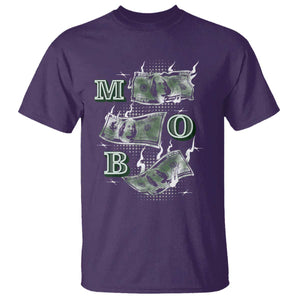 MOB Money Over Everything T Shirt TS09 Purple Print Your Wear