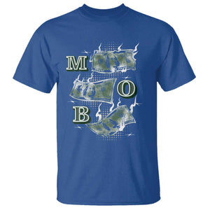 MOB Money Over Everything T Shirt TS09 Royal Blue Print Your Wear