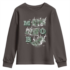 MOB Money Over Everything Youth Sweatshirt TS09 Dark Chocolate Print Your Wear