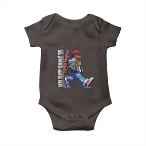 Personalized Hip Hop Rapper Baby Onesie Custom Name My Rap Name Is TS09 Dark Chocolate Print Your Wear