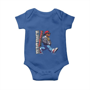 Personalized Hip Hop Rapper Baby Onesie Custom Name My Rap Name Is TS09 Royal Blue Print Your Wear