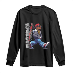 Personalized Hip Hop Rapper Long Sleeve Shirt Custom Name My Rap Name Is TS09 Black Print Your Wear