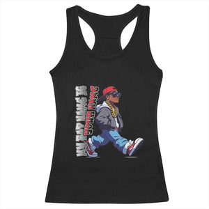 Personalized Hip Hop Rapper Racerback Tank Top Custom Name My Rap Name Is TS09 Black Print Your Wear