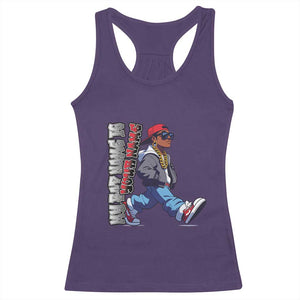 Personalized Hip Hop Rapper Racerback Tank Top Custom Name My Rap Name Is TS09 Purple Print Your Wear