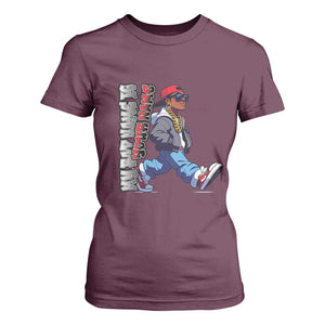 Personalized Hip Hop Rapper T Shirt For Women Custom Name My Rap Name Is TS09 Maroon Print Your Wear