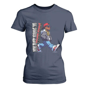Personalized Hip Hop Rapper T Shirt For Women Custom Name My Rap Name Is TS09 Navy Print Your Wear