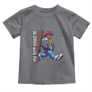 Personalized Hip Hop Rapper Toddler T Shirt Custom Name My Rap Name Is TS09 Charcoal Print Your Wear