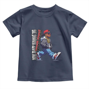 Personalized Hip Hop Rapper Toddler T Shirt Custom Name My Rap Name Is TS09 Navy Print Your Wear