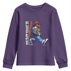 Personalized Hip Hop Rapper Youth Sweatshirt Custom Name My Rap Name Is TS09 Purple Print Your Wear