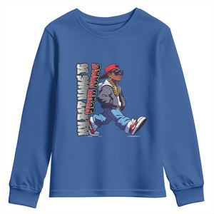 Personalized Hip Hop Rapper Youth Sweatshirt Custom Name My Rap Name Is TS09 Royal Blue Print Your Wear