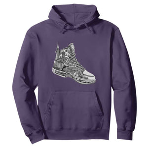 Sneaker Lover Hoodie Graphic New York Travel SNKR TS09 Purple Print Your Wear