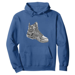 Sneaker Lover Hoodie Graphic New York Travel SNKR TS09 Royal Blue Print Your Wear