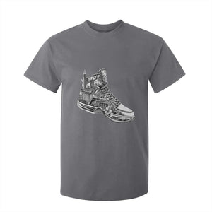 Sneaker Lover T Shirt For Kid Graphic New York Travel SNKR TS09 Charcoal Print Your Wear