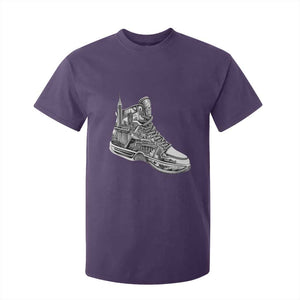 Sneaker Lover T Shirt For Kid Graphic New York Travel SNKR TS09 Purple Print Your Wear