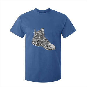 Sneaker Lover T Shirt For Kid Graphic New York Travel SNKR TS09 Royal Blue Print Your Wear