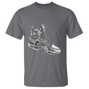 Sneaker Lover T Shirt Graphic New York Travel SNKR TS09 Charcoal Print Your Wear