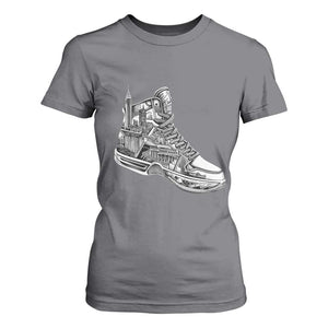 Sneaker Lover T Shirt For Women Graphic New York Travel SNKR TS09 Charcoal Print Your Wear