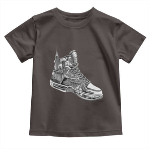 Sneaker Lover Toddler T Shirt Graphic New York Travel SNKR TS09 Dark Chocolate Print Your Wear