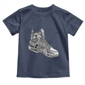 Sneaker Lover Toddler T Shirt Graphic New York Travel SNKR TS09 Navy Print Your Wear