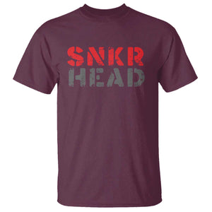 Sneaker Lover T Shirt SNKR Head TS09 Maroon Print Your Wear