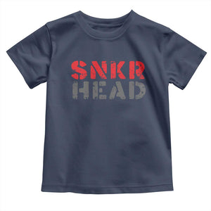 Sneaker Lover Toddler T Shirt SNKR Head TS09 Navy Print Your Wear