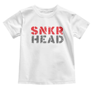 Sneaker Lover Toddler T Shirt SNKR Head TS09 White Print Your Wear
