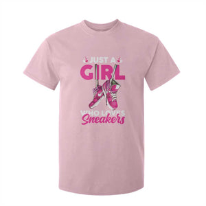 Just A Girl Who Loves Sneakers T Shirt For Kid TS09 Light Pink Print Your Wear