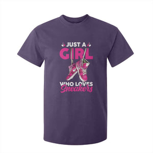Just A Girl Who Loves Sneakers T Shirt For Kid TS09 Purple Print Your Wear
