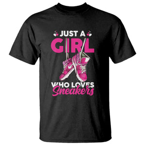 Just A Girl Who Loves Sneakers T Shirt TS09 Black Print Your Wear