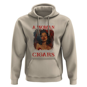 Never Underestimate A Woman Who Smokes Cigars Hoodie TS09 Sand Print Your Wear