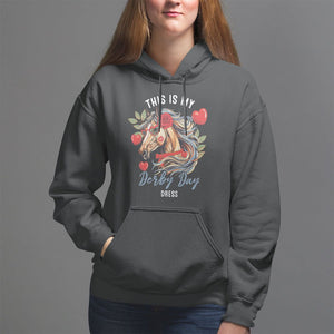 Horse Racing Hoodie This Is My Derby Day Dress Girls Women TS09 Black Print Your Wear