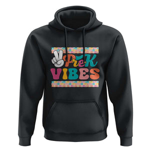 Pre-K Vibes Teacher Kids Back To School Hoodie TS09 Black Print Your Wear