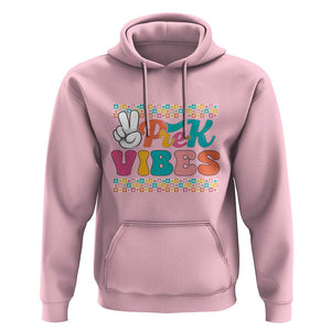 Pre-K Vibes Teacher Kids Back To School Hoodie TS09 Light Pink Print Your Wear