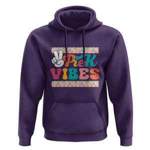 Pre-K Vibes Teacher Kids Back To School Hoodie TS09 Purple Print Your Wear
