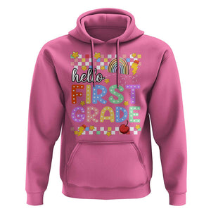 Hello First Grade Groovy Back To School Hoodie TS09 Azalea Print Your Wear