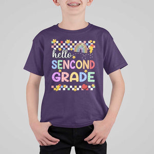 Hello Second Grade Groovy Back To School T Shirt For Kid TS09 Purple Print Your Wear