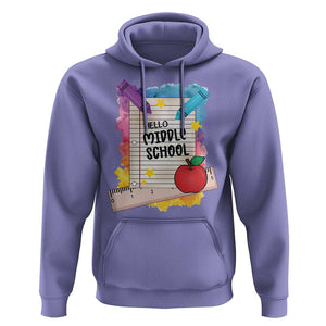 Hello Middle School Watercolor Back To School Hoodie TS09 Violet Print Your Wear