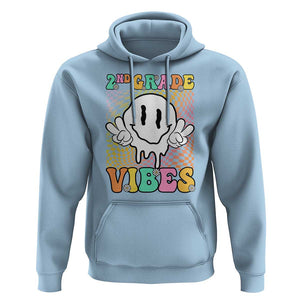 2nd Grade Vibes Hoodie Retro Groovy Back To School TS09 Light Blue Print Your Wear