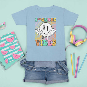2nd Grade Vibes T Shirt For Kid Retro Groovy Back To School TS09 Light Blue Print Your Wear