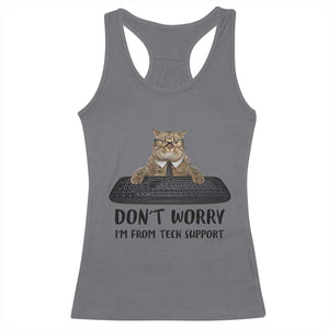 Funny Don't Worry I'm From Tech Support Racerback Tank Top TS09 Charcoal Print Your Wear