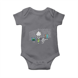 Funny Software Developers Baby Onesie Computer Storage Evolution Cloud TS09 Charcoal Print Your Wear